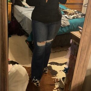 Judy Blue Dark Blue Denim Jeans - Classic Waist Button Fly